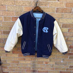 Vintage 1996 Mighty Mac Sports Reversible North Carolina UNC Varsity Jacket